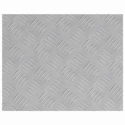 Trappsteg Rektangulär 4 pcs Silver 50 x 40 cm Aluminium