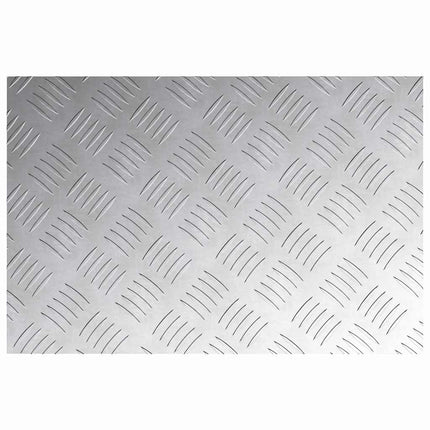 Trappsteg Rektangulär 2 pcs Silver 60 x 40 cm Aluminium