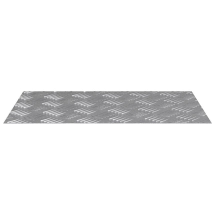 Trappsteg Rektangulär 2 pcs Silver 60 x 40 cm Aluminium