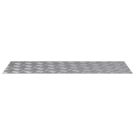 Trappsteg 2 st 100 x 40 cm Silver Aluminium Rektangulär