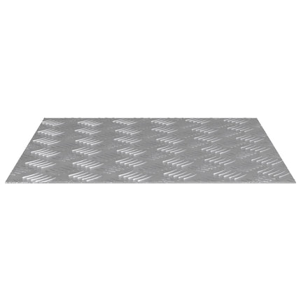Trappsteg Fyrkantig 2 pcs Silver 50 x 50 cm Aluminium