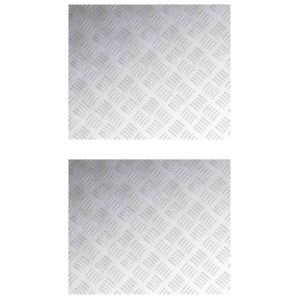 Trappsteg Rektangulär 2 pcs Silver 60 x 50 cm Aluminium