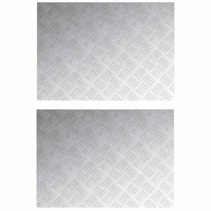 Trappsteg Rektangulär 2 pcs Silver 70 x 50 cm Aluminium