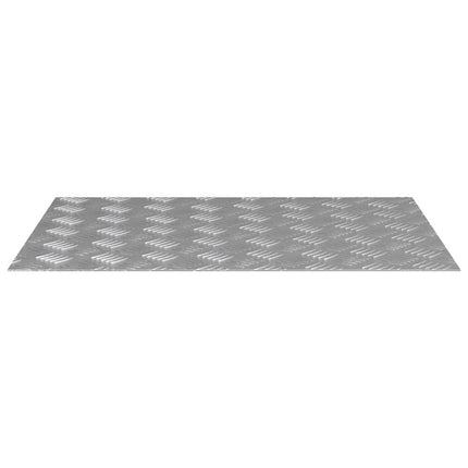 Trappsteg Rektangulär 4 pcs Silver 70 x 50 cm Aluminium