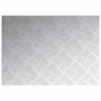Trappsteg Rektangulär 4 pcs Silver 70 x 50 cm Aluminium