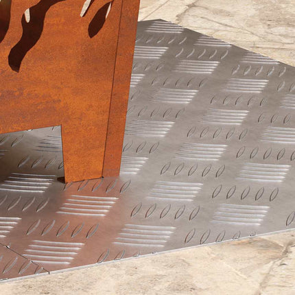 Trappsteg Rektangulär 2 pcs Silver 70 x 50 cm Aluminium