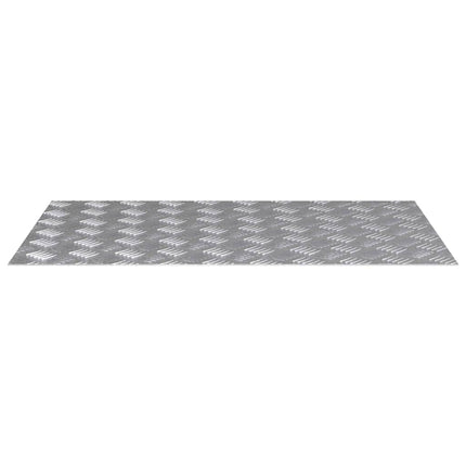 Trappsteg Rektangulär 4 pcs Silver 80 x 50 cm Aluminium