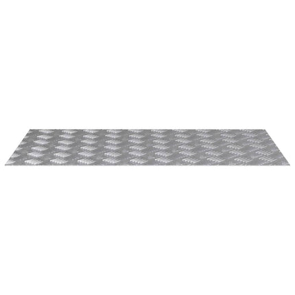 Trappsteg Rektangulär 2 pcs Silver 90 x 50 cm Aluminium