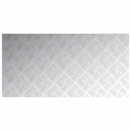 Trappsteg Rektangulär 2 pcs Silver 100 x 50 cm Aluminium