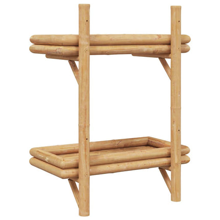Vägg hylla med hylla Väggmonterad Brun 39 x 26 x 60 cm Bambu