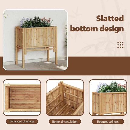 Höjd bädd Brun 70 x 35 x 70 cm Bambu