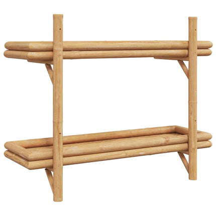 Vägg hylla med hylla Väggmonterad Brun 75 x 26 x 60 cm Bambu