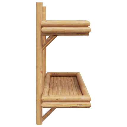 Vägg hylla med hylla Väggmonterad Brun 75 x 26 x 60 cm Bambu