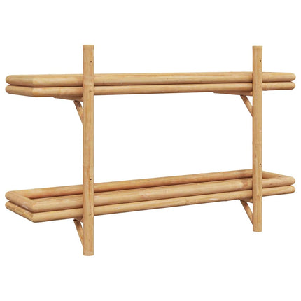 Vägg hylla med hylla Väggmonterad Brun 100 x 26 x 60 cm Bambu