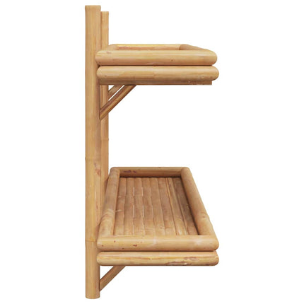 Vägg hylla med hylla Väggmonterad Brun 100 x 26 x 60 cm Bambu