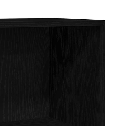 Bokhylla svart ek 66x30x130 cm konstruerat trä
