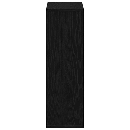 Bokhylla svart ek 50x25x80 cm konstruerat trä