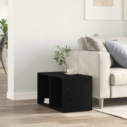 LP förvaringslåda svart ek 71x34x36 cm konstruerat trä