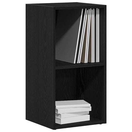 LP förvaringslåda svart ek 71x34x36 cm konstruerat trä