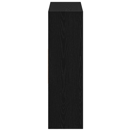 Bokhylla svart ek 97,5x29,5x100 cm konstruerat trä