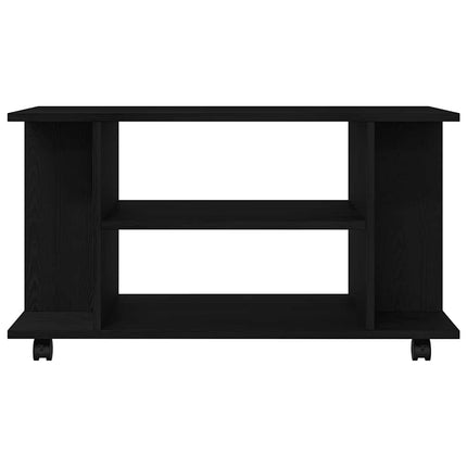 Tv-Bänk Med Hjul 80X40X45 Cm Konstruerat Trä