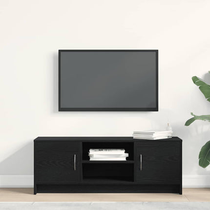 TV-skåp svart ek 102x30x37,5 cm konstruerat trä