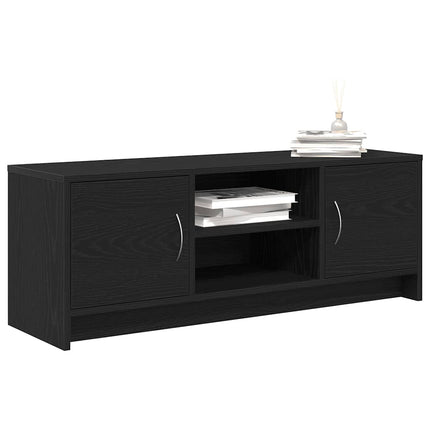 TV-skåp svart ek 102x30x37,5 cm konstruerat trä