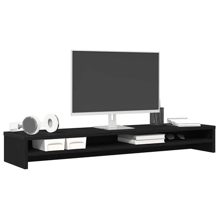 Monitorstativ svart ek 100x24x13 cm konstruerat trä