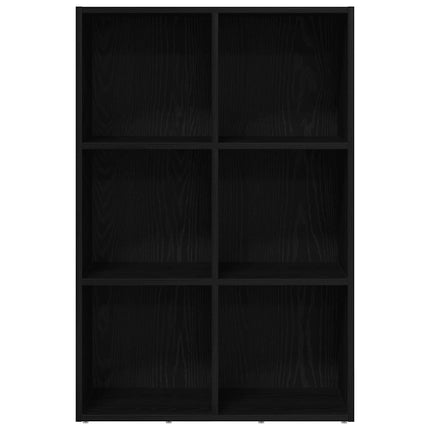 Bokhylla svart ek 66x30x98 cm konstruerat trä