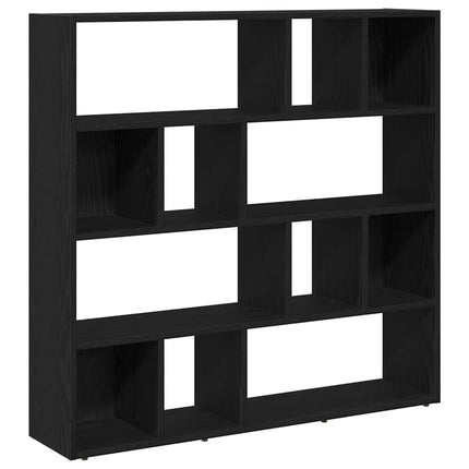 Bokskåp/rumsavdelare svart ek 105x24x102 cm