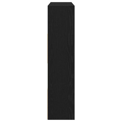 Bokskåp/rumsavdelare svart ek 105x24x102 cm