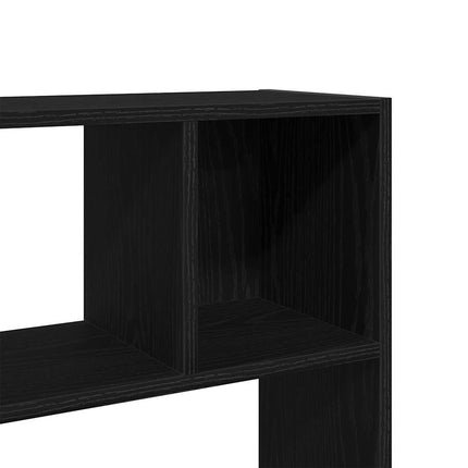 Bokskåp/rumsavdelare svart ek 105x24x102 cm