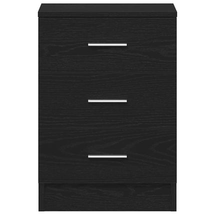 Sängbord svart ek 38x35x55 cm konstruerat trä