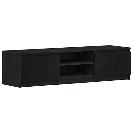 TV-bänk svart ek 140x40x36 cm konstruerat trä