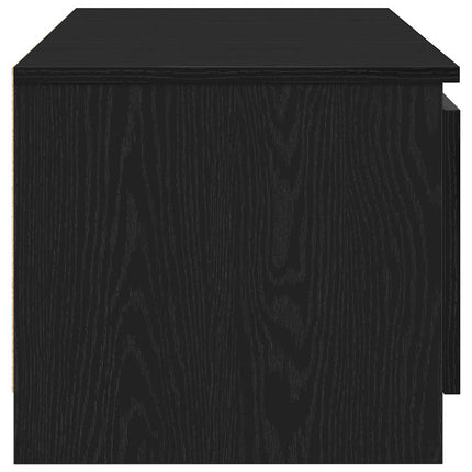 TV-bänk svart ek 140x40x36 cm konstruerat trä