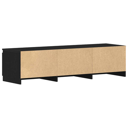 TV-bänk svart ek 140x40x36 cm konstruerat trä