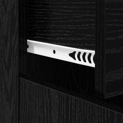Sideboard Svart Ek 60 x 30 x 75 cm Konstruerat trä