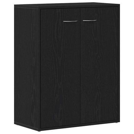 Skänk svart ek 60x30x75 cm konstruerat trä