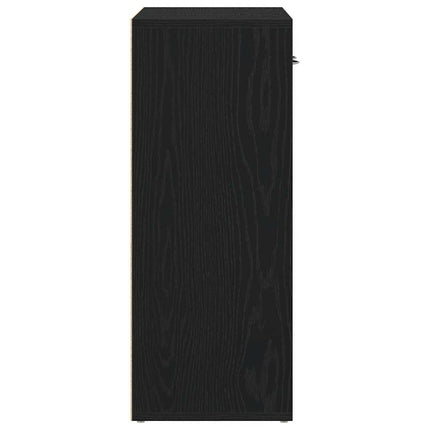 Skänk svart ek 60x30x75 cm konstruerat trä