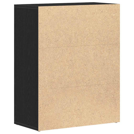 Skänk svart ek 60x30x75 cm konstruerat trä