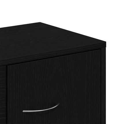 Skänk svart ek 60x30x75 cm konstruerat trä