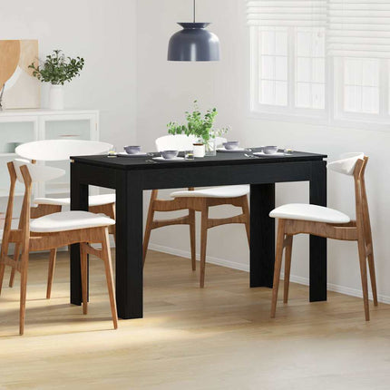 Matbord svart ek 120x60x76 cm konstruerat trä
