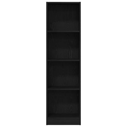 Bokhylla svart ek 40x24x143 cm konstruerat trä