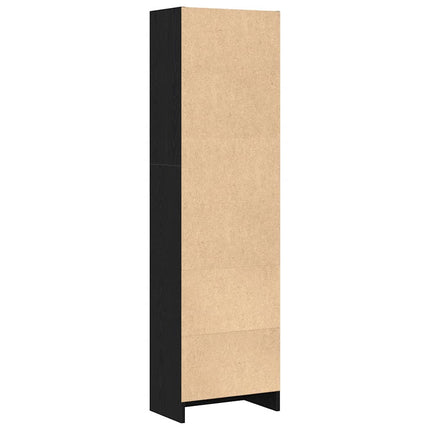 Bokhylla svart ek 40x24x143 cm konstruerat trä
