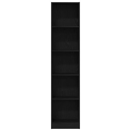 Bokhylla svart ek 40x24x176 cm konstruerat trä