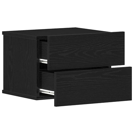 Nattduksbord Svart Ek 40 x 30 x 30 cm Konstruerat trä