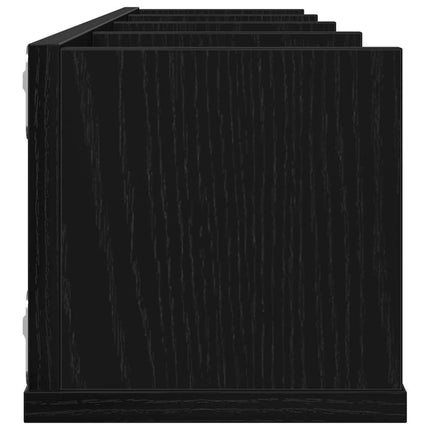 Vägg hylla med hylla Svart Ek 100 x 18 x 18 cm Konstruerat trä