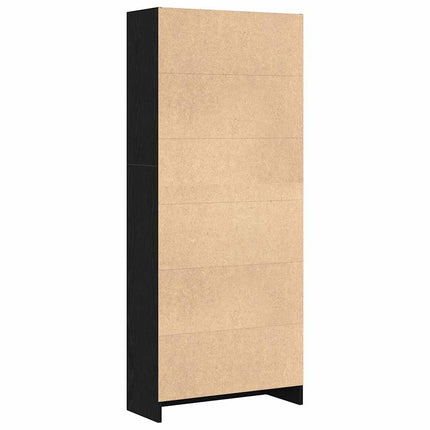 Hyllsystem 60 x 24 x 143 cm Konstruerat trä Svart Ek