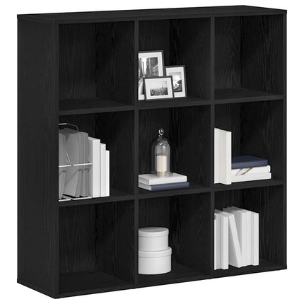 Bokhylla svart ek 98x29x97,5 cm konstruerat trä