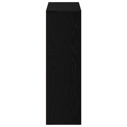 Bokhylla svart ek 98x29x97,5 cm konstruerat trä